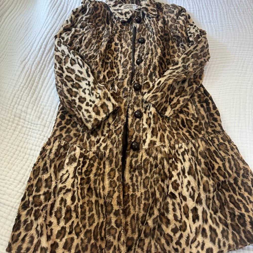 Leopard Print Teddy Jacket